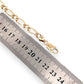 GOLD DEAL | NZ 9ct (9K) Gold Flawless Figaro Elongated Link Bracelet 21.5cm