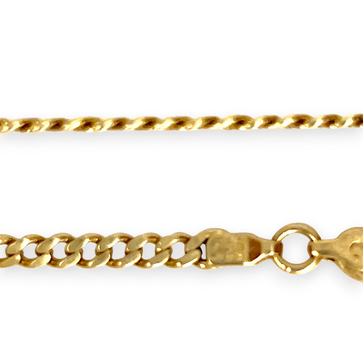 GOLD DEAL | 14ct (14K) Gold Curb Chain Bracelet 21cm - Radiant Links of Luxe Elegance