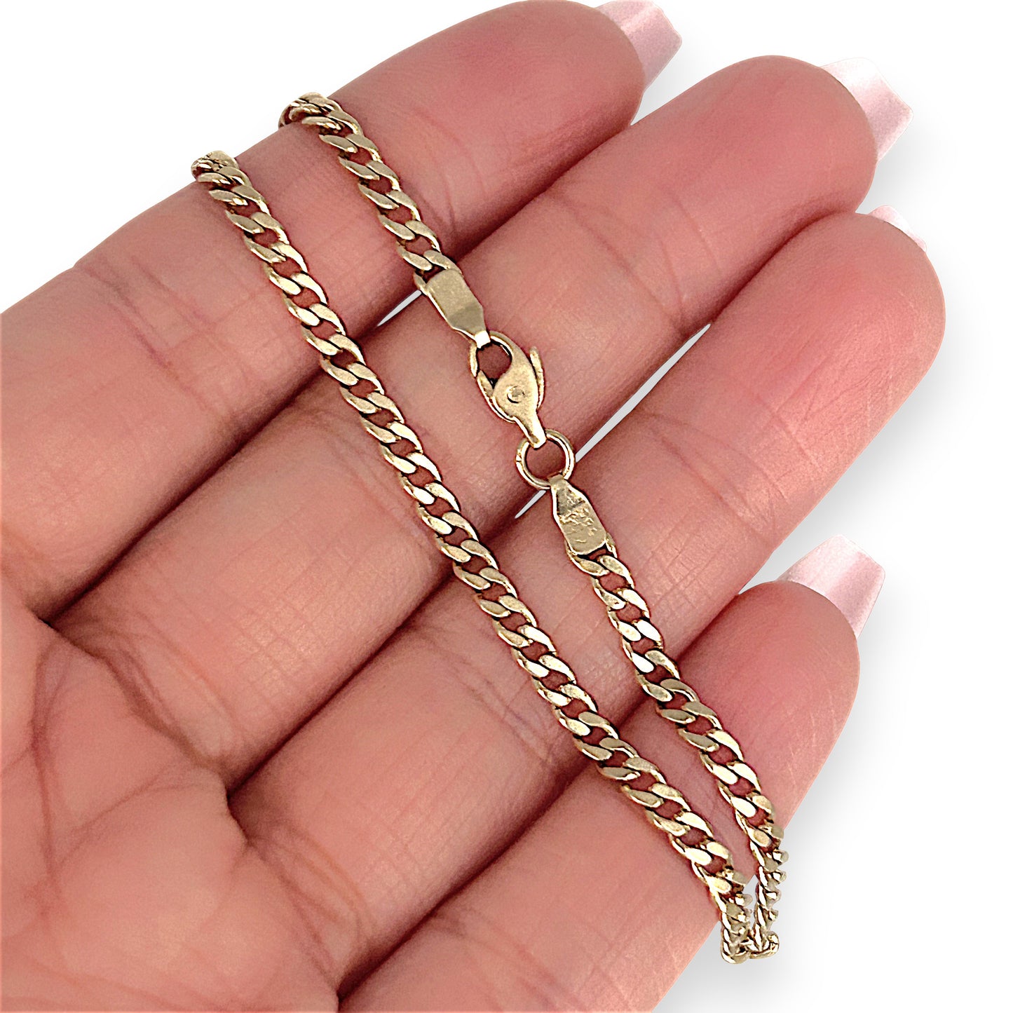 GOLD DEAL | 14ct (14K) Gold Curb Chain Bracelet 21cm - Radiant Links of Luxe Elegance