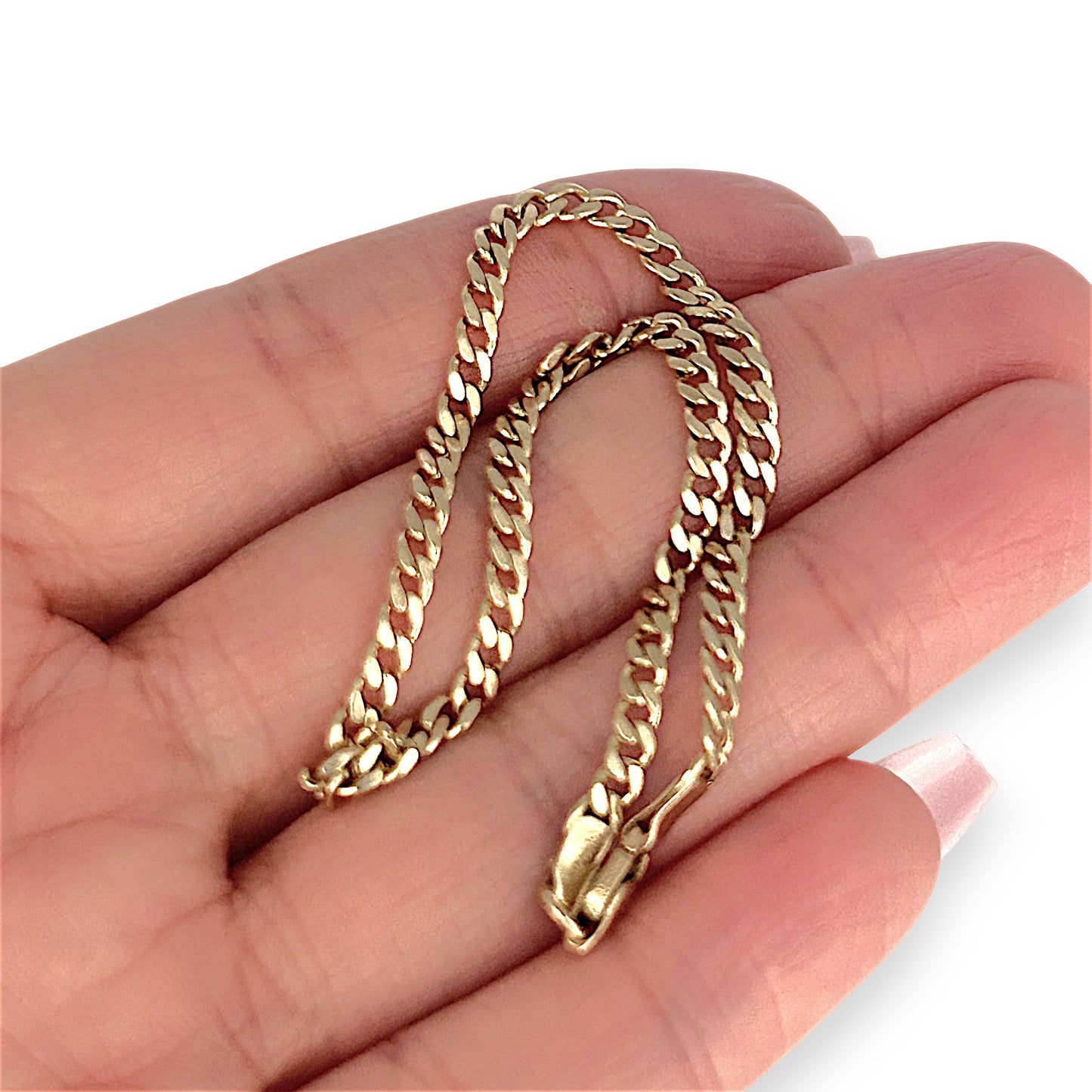 GOLD DEAL | 14ct (14K) Gold Curb Chain Bracelet 21cm - Radiant Links of Luxe Elegance
