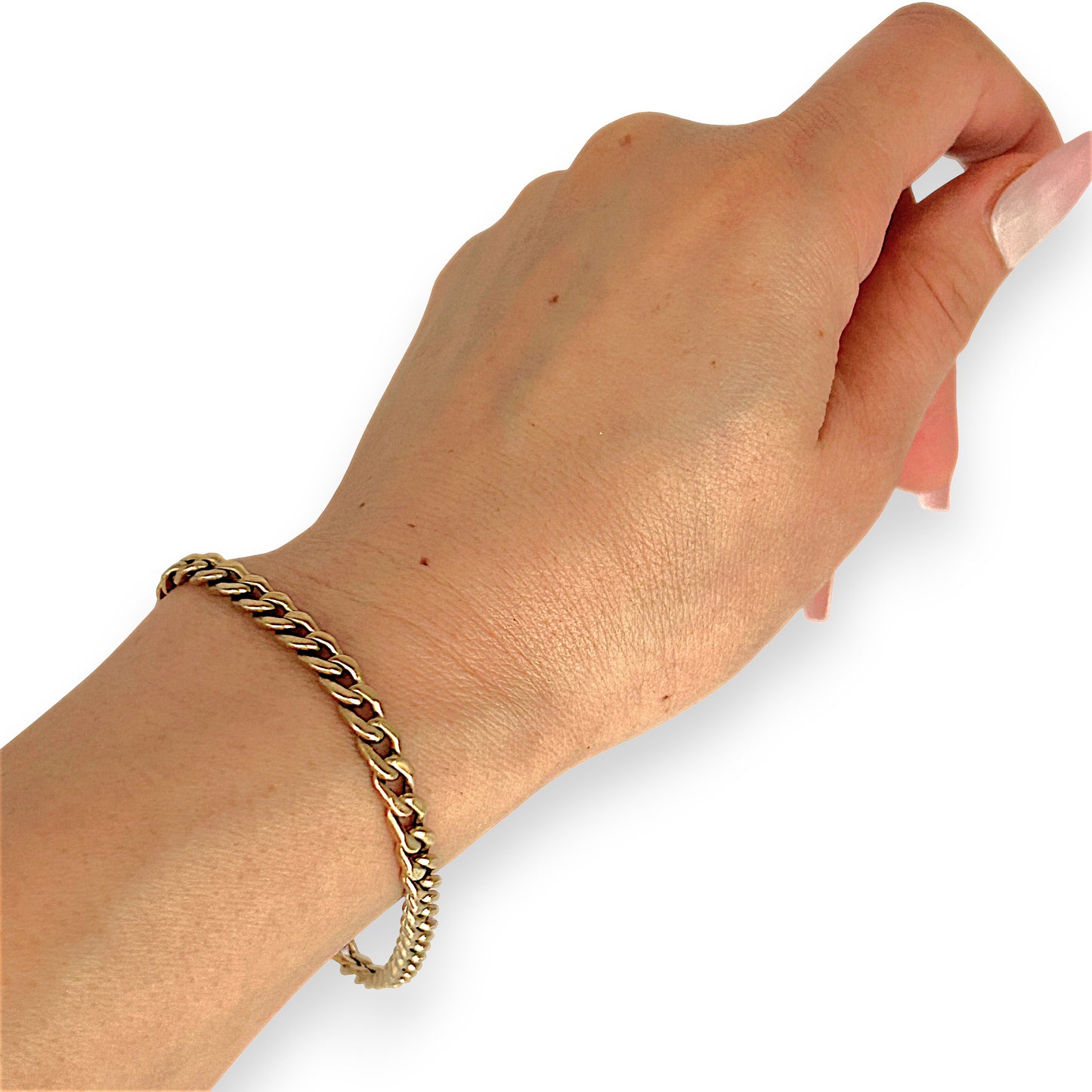 GOLD DEAL | 9ct (9K) Gold Smooth Curb Link Bracelet 21cm