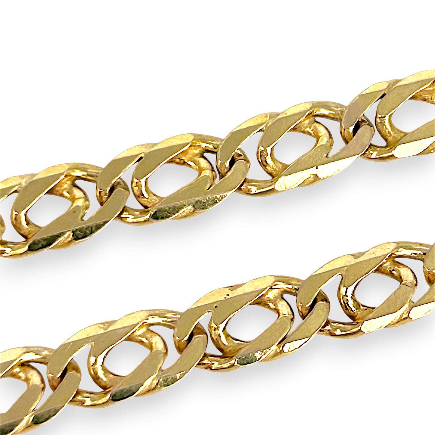 GOLD DEAL | 9ct (9K) Gold Modern Edge Double Link Bracelet 18cm