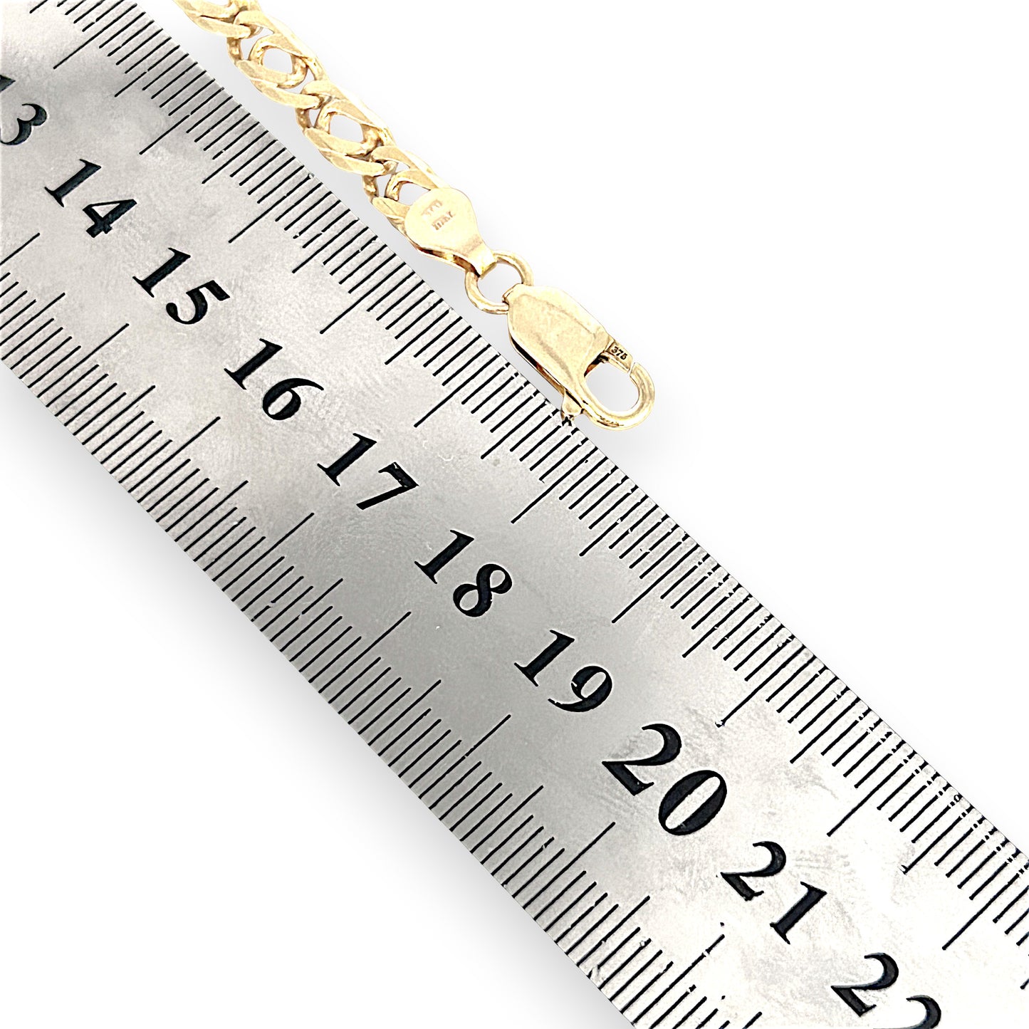GOLD DEAL | 9ct (9K) Gold Modern Edge Double Link Bracelet 18cm