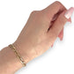 GOLD DEAL | 9ct (9K) Gold Modern Edge Double Link Bracelet 18cm