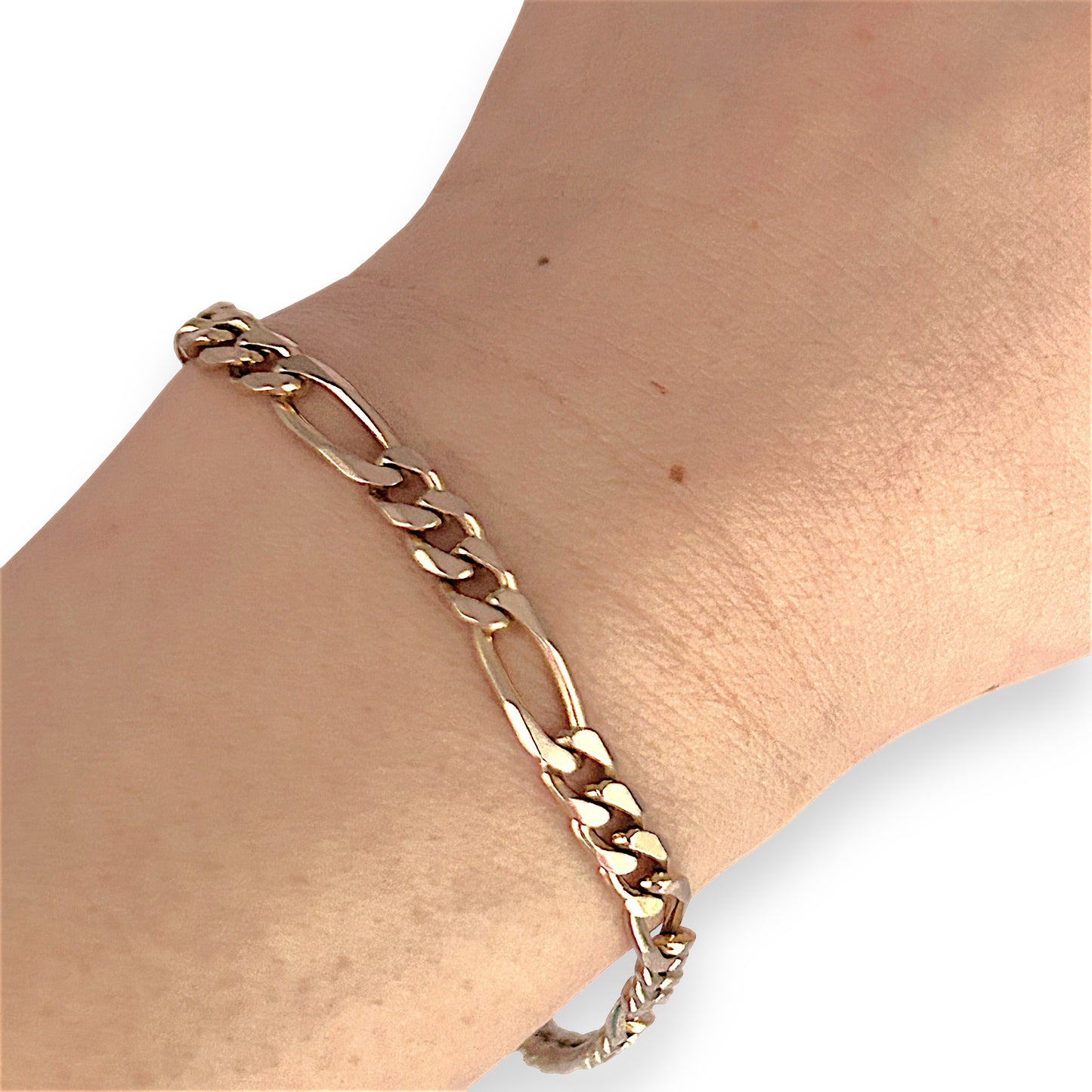 GOLD DEAL | 9ct (9K) Gold Classic Elegant Figaro Bracelet 21cm