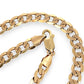 GOLD DEAL | 9ct (9K) Gold Contemporary Edge Flat Curb Bracelet 21cm