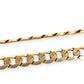GOLD DEAL | 9ct (9K) Gold Contemporary Edge Flat Curb Bracelet 21cm