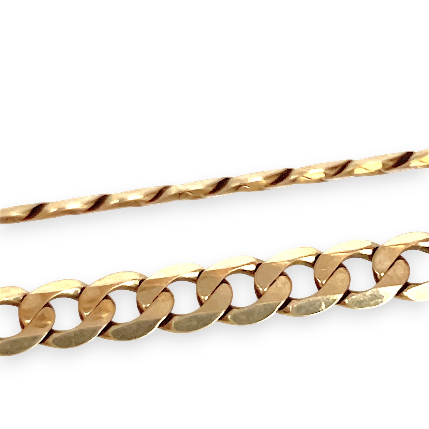 GOLD DEAL | 9ct (9K) Gold Contemporary Edge Flat Curb Bracelet 21cm