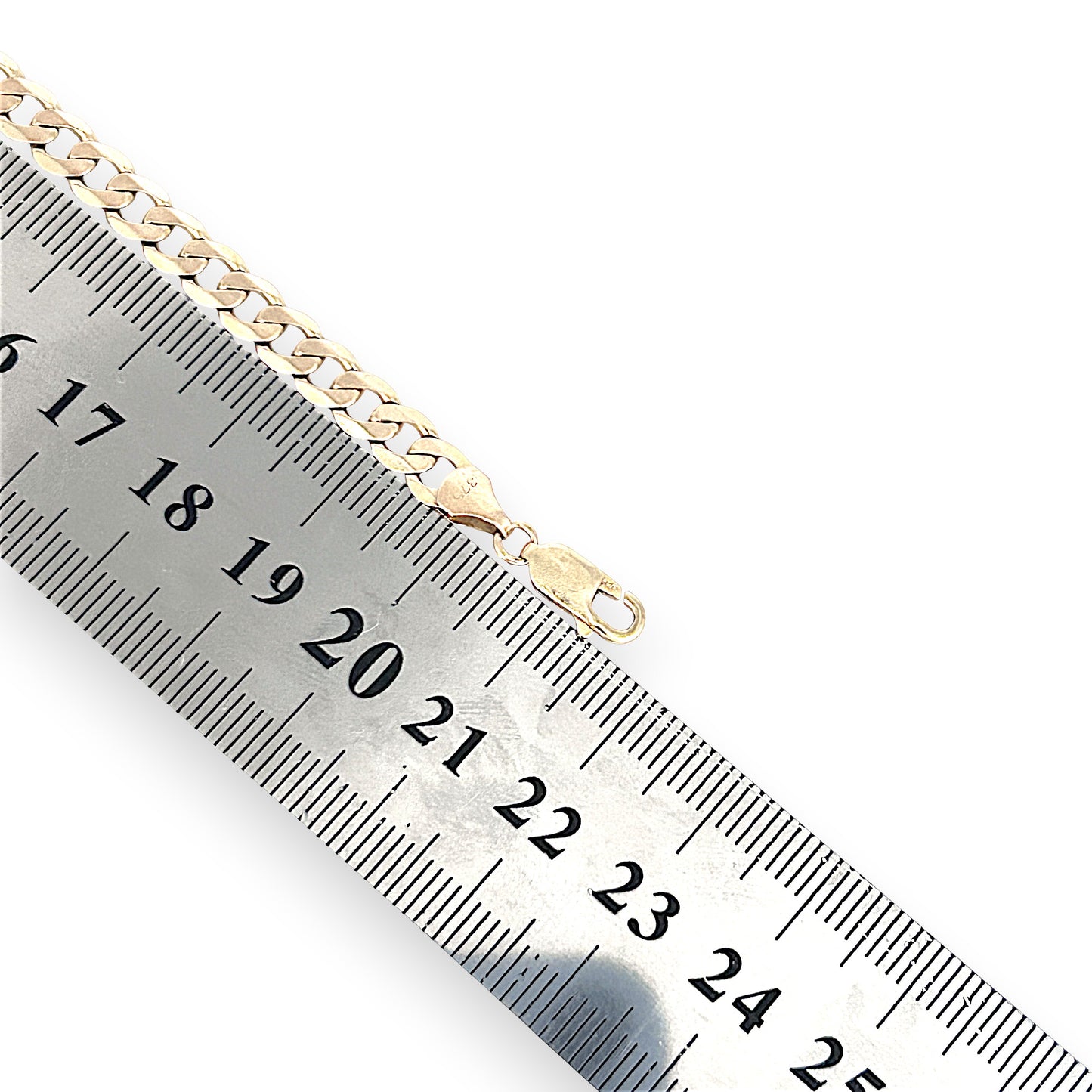 GOLD DEAL | 9ct (9K) Gold Contemporary Edge Flat Curb Bracelet 21cm