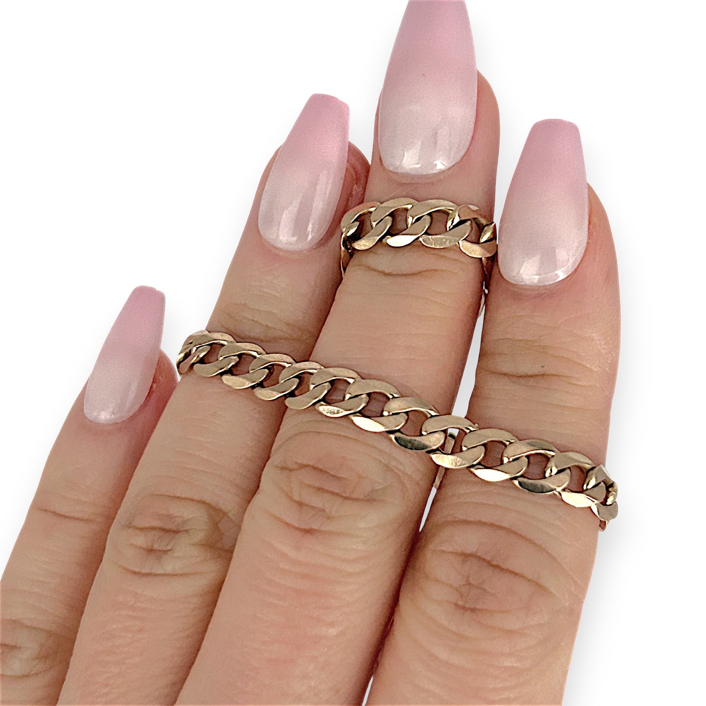 GOLD DEAL | 9ct (9K) Gold Contemporary Edge Flat Curb Bracelet 21cm