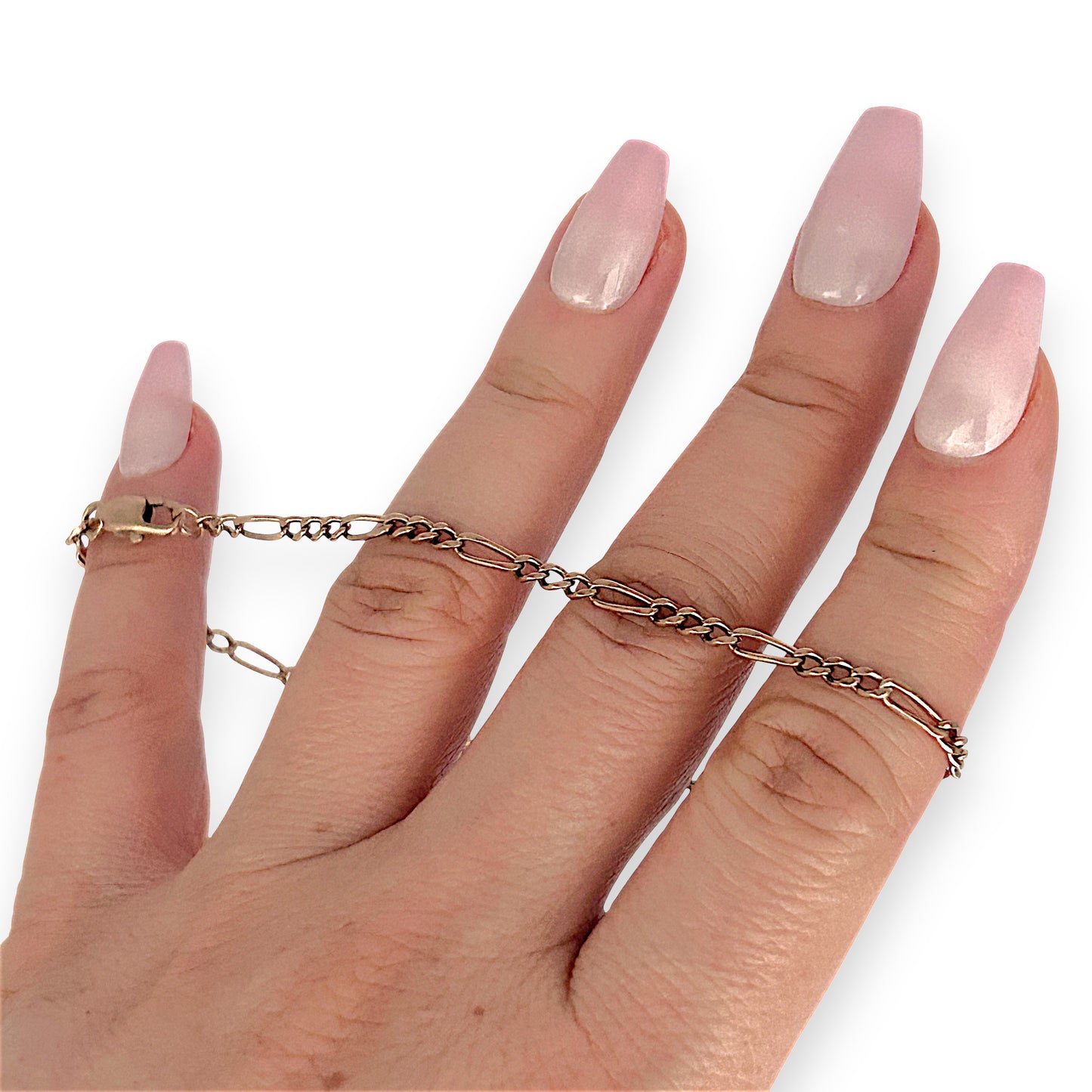 GOLD DEAL | 9ct (9K) Rose Gold Figaro 3-1 Bracelet 21.5cm