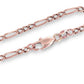GOLD DEAL | 9ct (9K) Rose Gold Figaro 3-1 Bracelet 21.5cm