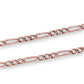 GOLD DEAL | 9ct (9K) Rose Gold Figaro 3-1 Bracelet 21.5cm