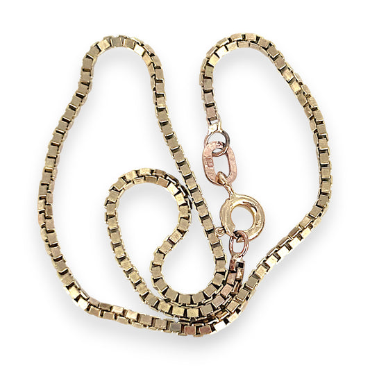 GOLD DEAL | 9ct (9K) Gold Sleek Luxe Detail Box Chain Bracelet 20.5cm
