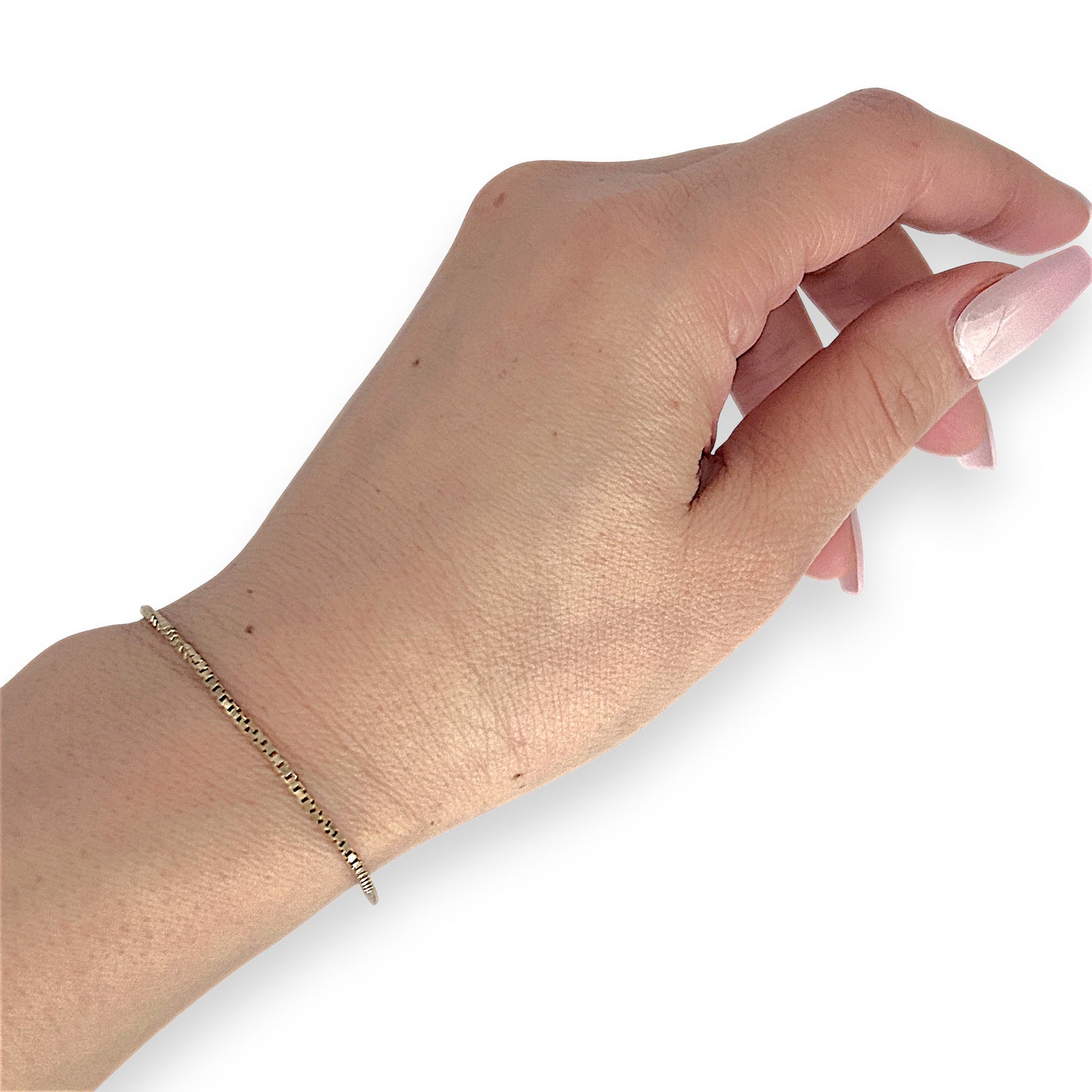 GOLD DEAL | 9ct (9K) Gold Sleek Luxe Detail Box Chain Bracelet 20.5cm
