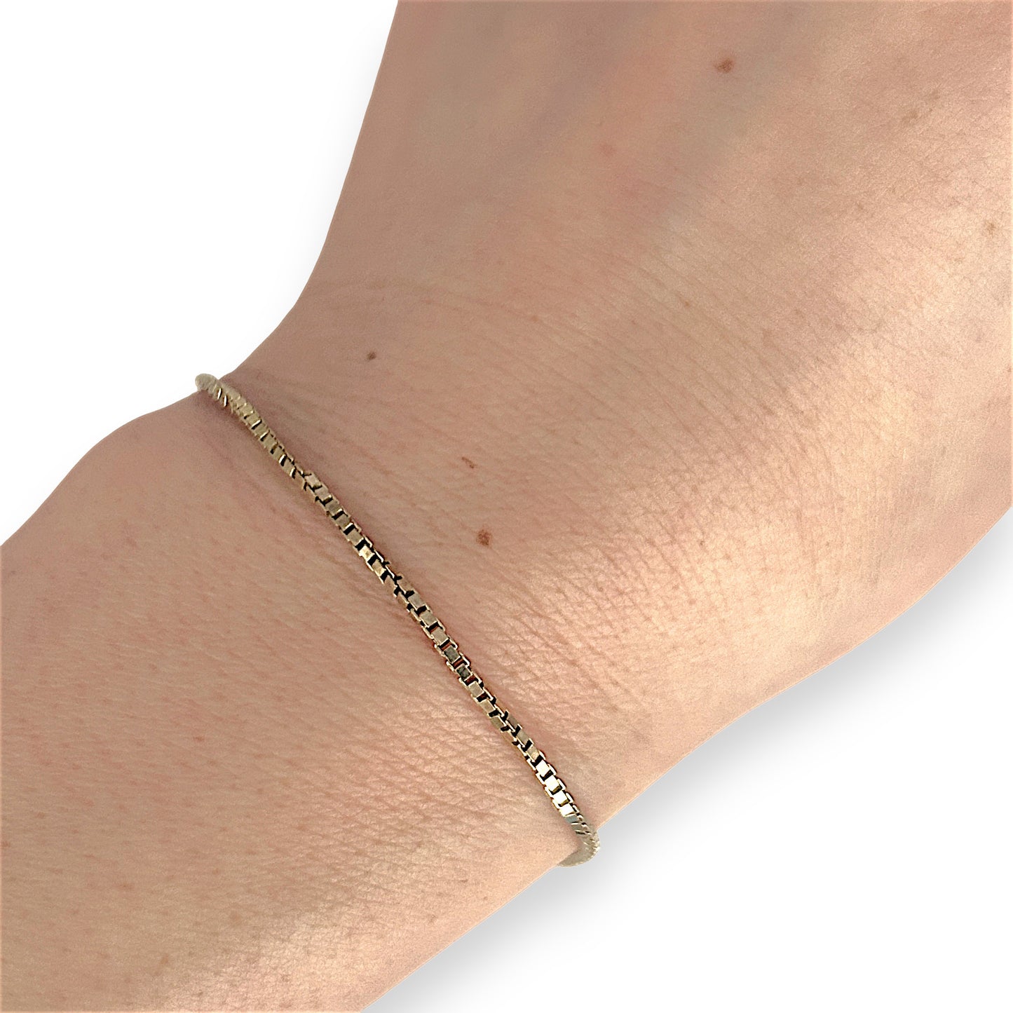 GOLD DEAL | 9ct (9K) Gold Sleek Luxe Detail Box Chain Bracelet 20.5cm