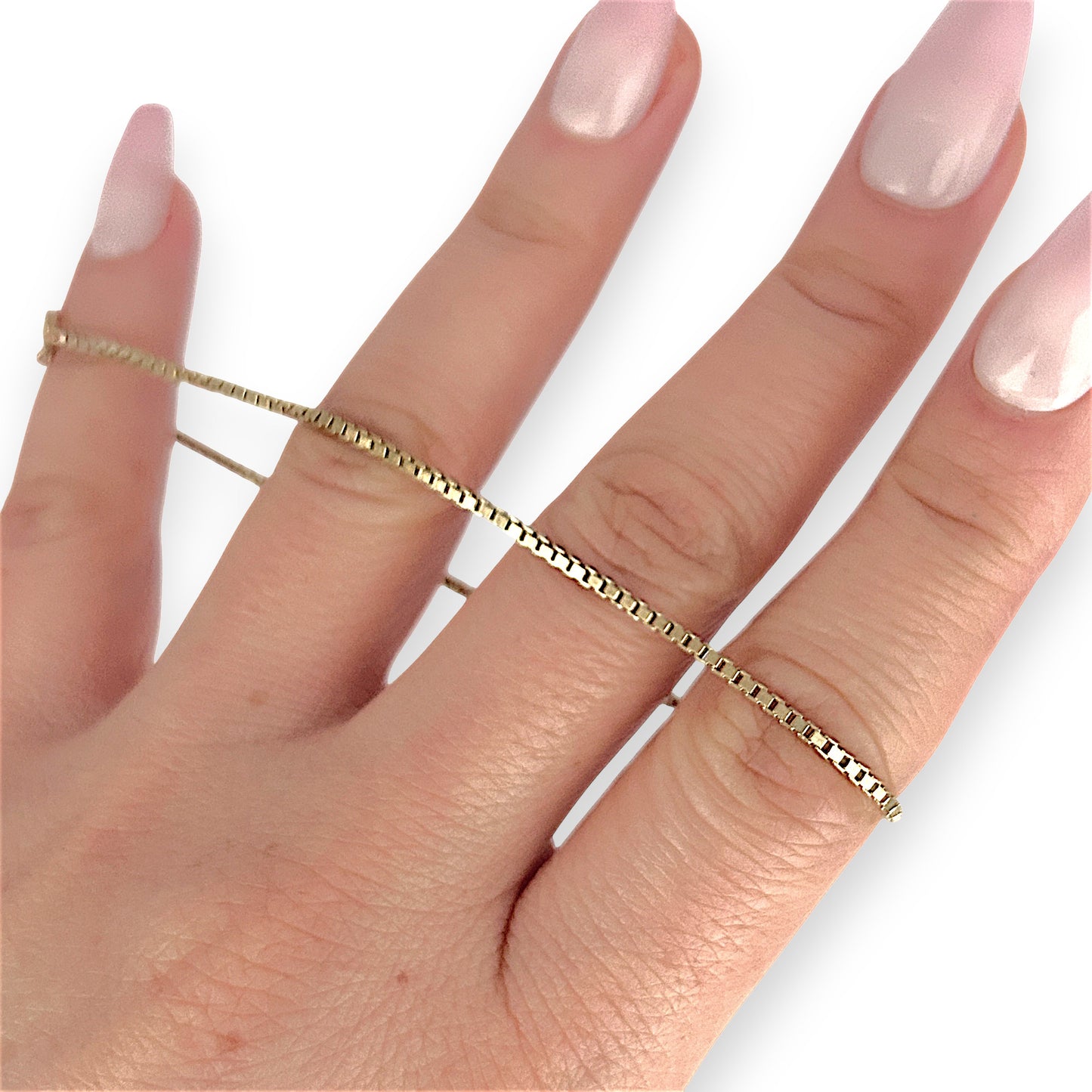 GOLD DEAL | 9ct (9K) Gold Sleek Luxe Detail Box Chain Bracelet 20.5cm