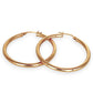GOLD DEAL | 9ct (9K) Gold Large 36.4mm Bold Circle Silhouette Hoop Earrings