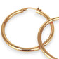 GOLD DEAL | 9ct (9K) Gold Large 36.4mm Bold Circle Silhouette Hoop Earrings