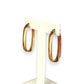 GOLD DEAL | 9ct (9K) Gold Contoured Oval Hoop Earrings 34.1mm