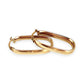 GOLD DEAL | 9ct (9K) Gold Contoured Oval Hoop Earrings 34.1mm