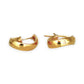 GOLD DEAL | 9ct (9K) Gold Subtle Contoured Twist Hoop Earrings 18.8mm