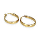 GOLD DEAL | 9ct (9K) Gold Ovoid Sculpted Hoop Earrings 29.3mm