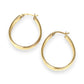 GOLD DEAL | 9ct (9K) Gold Ovoid Sculpted Hoop Earrings 29.3mm