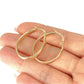 GOLD DEAL | 9ct (9K) Gold Ovoid Sculpted Hoop Earrings 29.3mm
