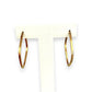 GOLD DEAL | 9ct (9K) Gold Soft Square Silhouette Hoop Earrings 32.9mm