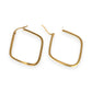 GOLD DEAL | 9ct (9K) Gold Soft Square Silhouette Hoop Earrings 32.9mm