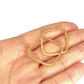 GOLD DEAL | 9ct (9K) Gold Soft Square Silhouette Hoop Earrings 32.9mm