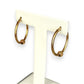 GOLD DEAL | 9ct (9K) Gold Hoop 26.9cm Earrings With Textured Sphere