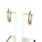 GOLD DEAL | 9ct (9K) Gold Hoop 26.9cm Earrings With Textured Sphere