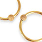 GOLD DEAL | 9ct (9K) Gold Hoop 26.9cm Earrings With Textured Sphere