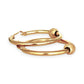 GOLD DEAL | 9ct (9K) Gold Hoop 26.9cm Earrings With Textured Sphere