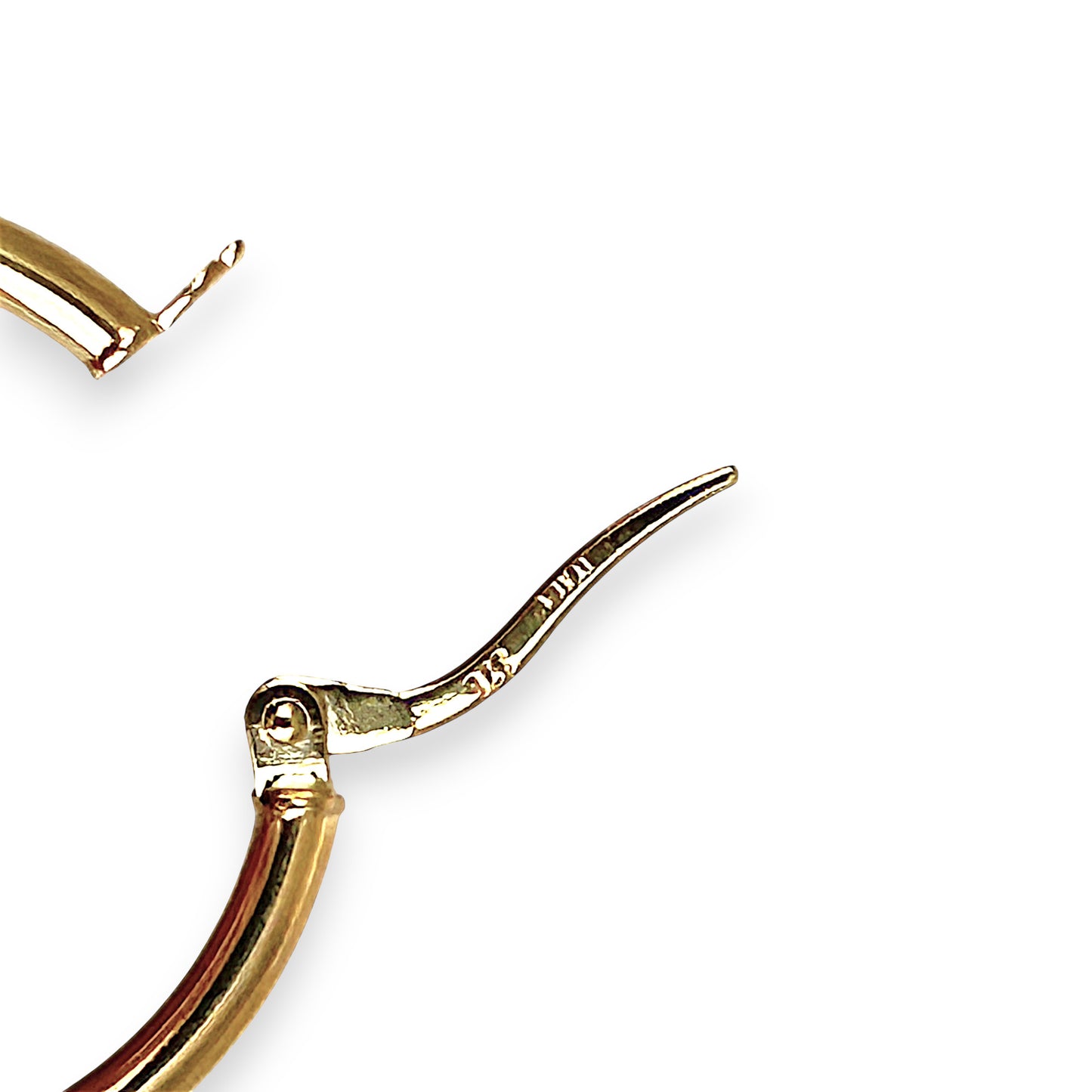 GOLD DEAL | 9ct (9K) Gold Hoop 26.9cm Earrings With Textured Sphere