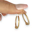 GOLD DEAL | 9ct (9K) Gold Hoop 26.9cm Earrings With Textured Sphere