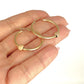 GOLD DEAL | 9ct (9K) Gold Hoop 26.9cm Earrings With Textured Sphere