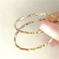 GOLD DEAL | 9ct (9K) Gold Embossed Twist Circle Hoop Earrings 34.1mm