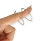 GOLD DEAL | 9ct (9K) Gold Embossed Twist Circle Hoop Earrings 34.1mm