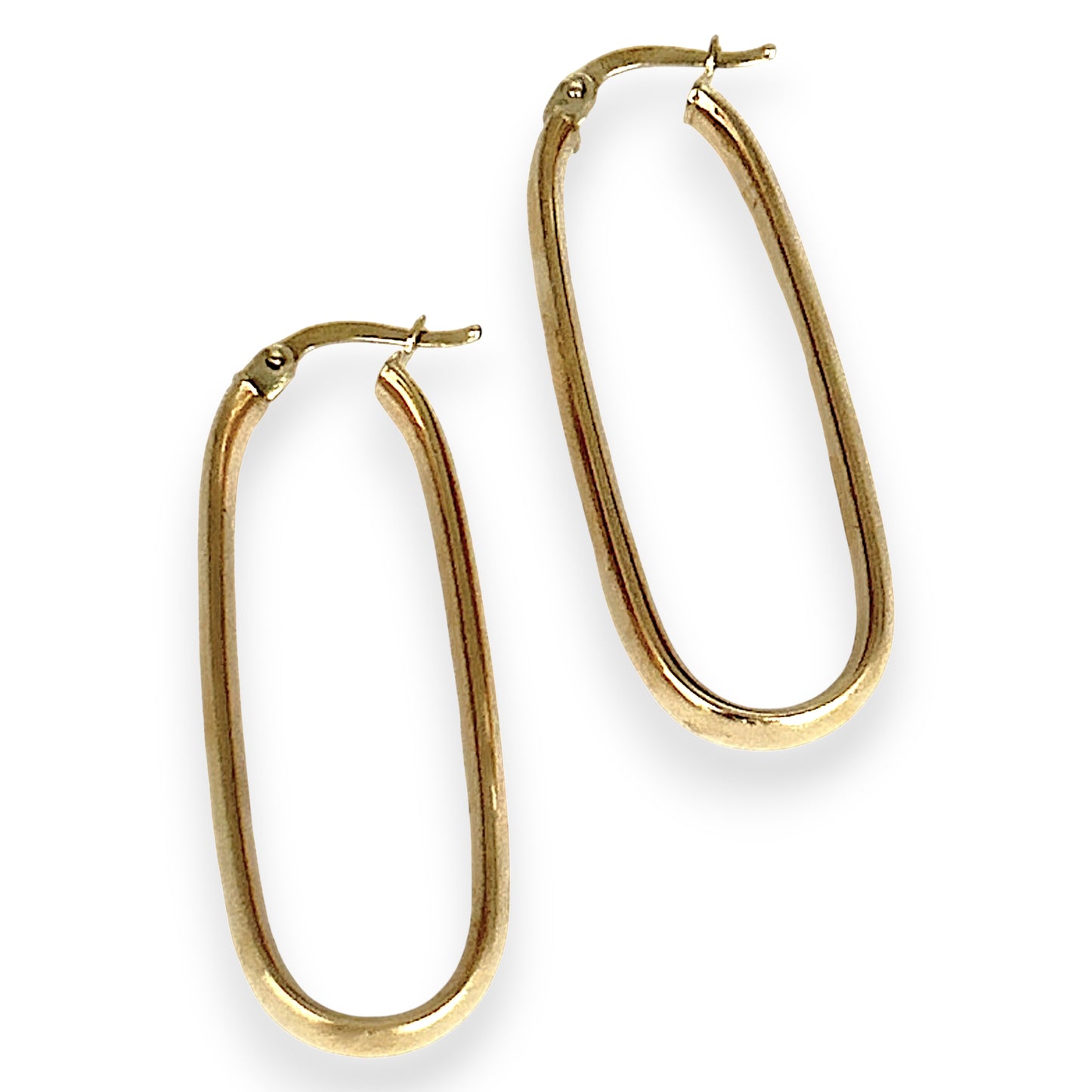 GOLD DEAL | 9ct (9K) Gold Rococo Modern Hoop Earrings 39.3mm