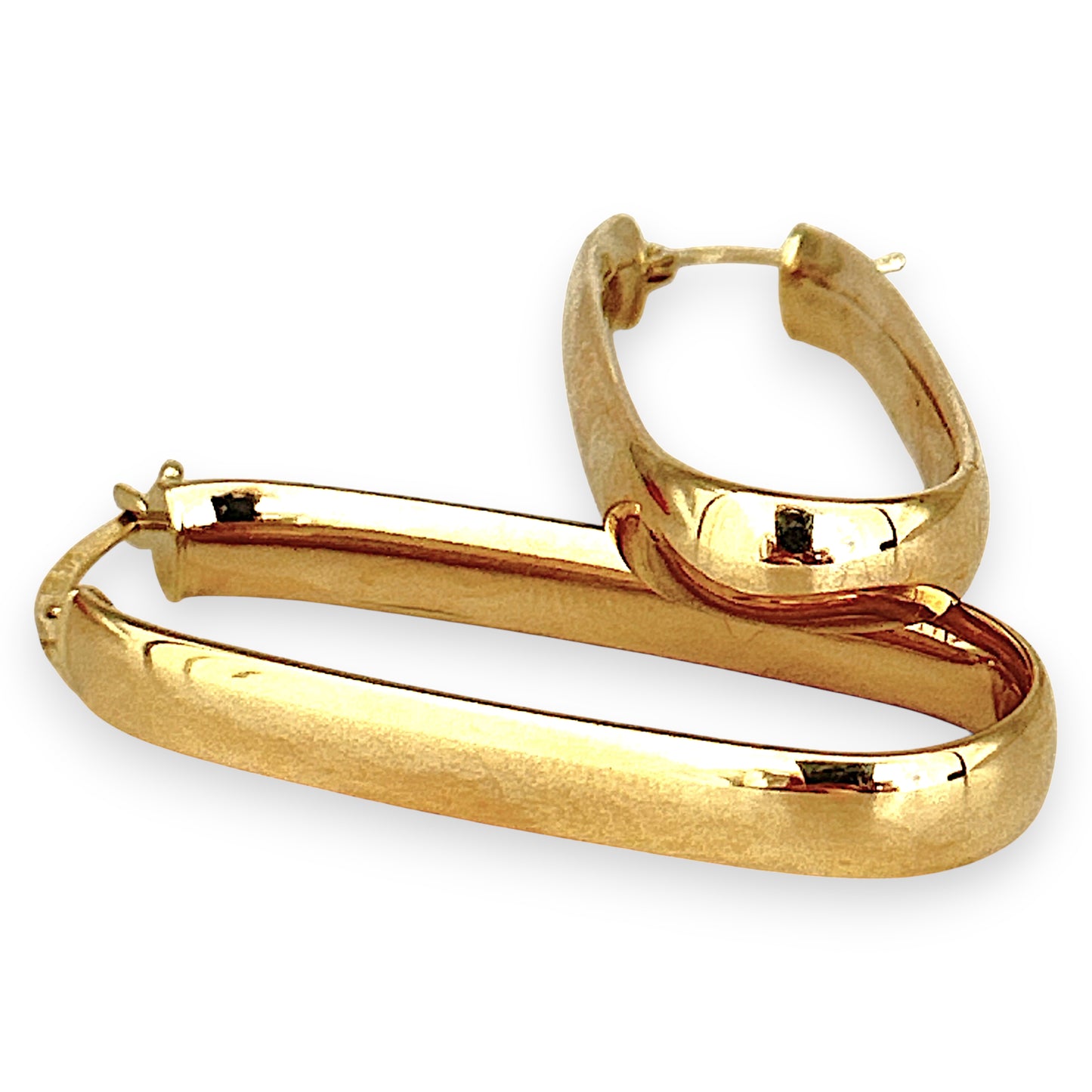 GOLD DEAL | 9ct (9K) Gold Rococo Modern Hoop Earrings 39.3mm