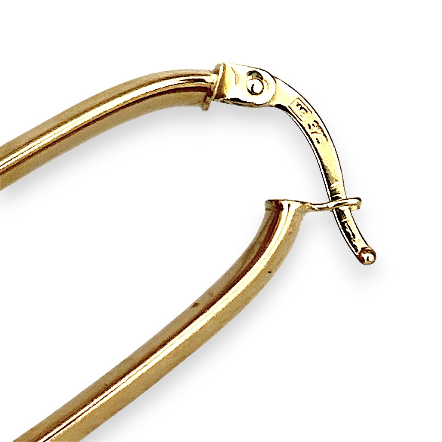 GOLD DEAL | 9ct (9K) Gold Rococo Modern Hoop Earrings 39.3mm