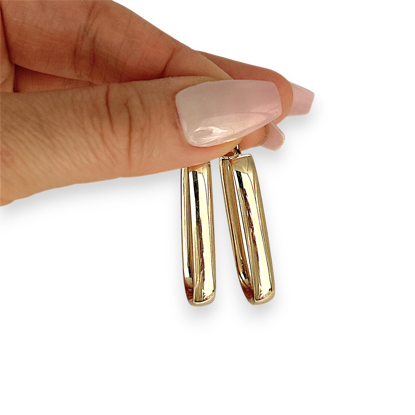 GOLD DEAL | 9ct (9K) Gold Rococo Modern Hoop Earrings 39.3mm