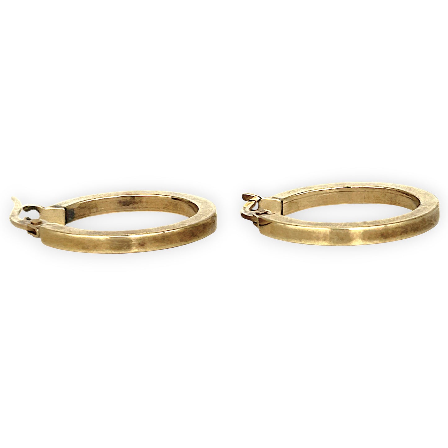 GOLD DEAL | 9ct (9K) Gold Tubular Circle Hoop Earrings 20.1mm