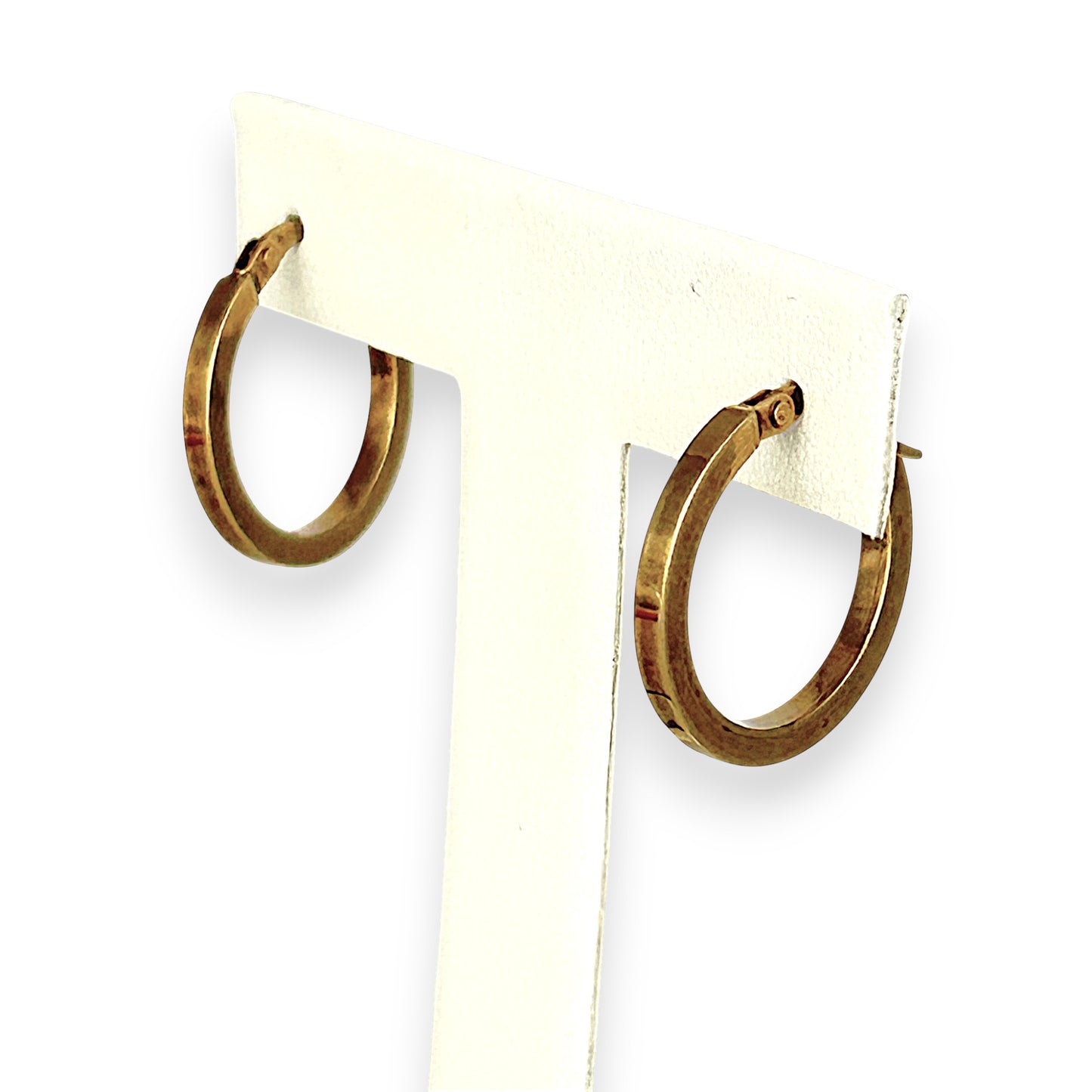 GOLD DEAL | 9ct (9K) Gold Tubular Circle Hoop Earrings 20.1mm