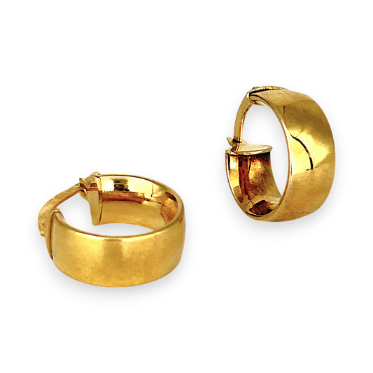GOLD DEAL | 9ct (9K) Gold Classic Hoop Earrings 14.0mm - Refurbished
