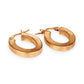GOLD DEAL | 9ct (9K) Rose Gold Flat-Edge Oval Hoop Earrings