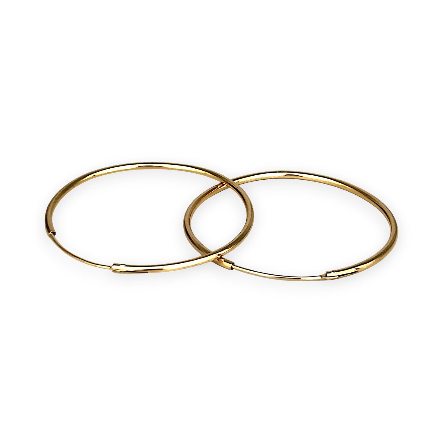GOLD DEAL | 9ct (9K) Gold Minimalist Sleeper Hoop Earrings 34.1mm